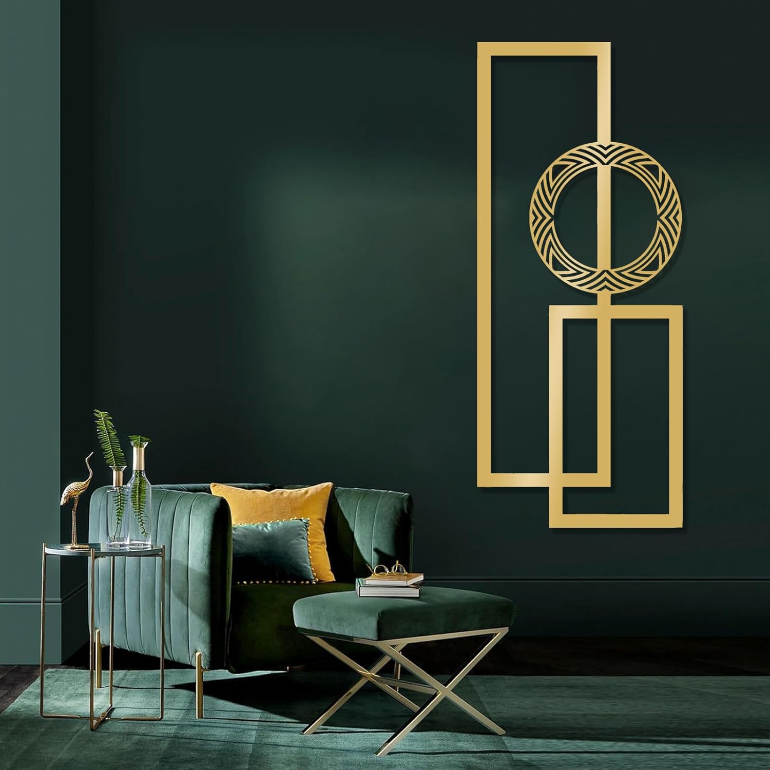 Modern Geometric Metal Wall Art, Modern Metal Wall Decor