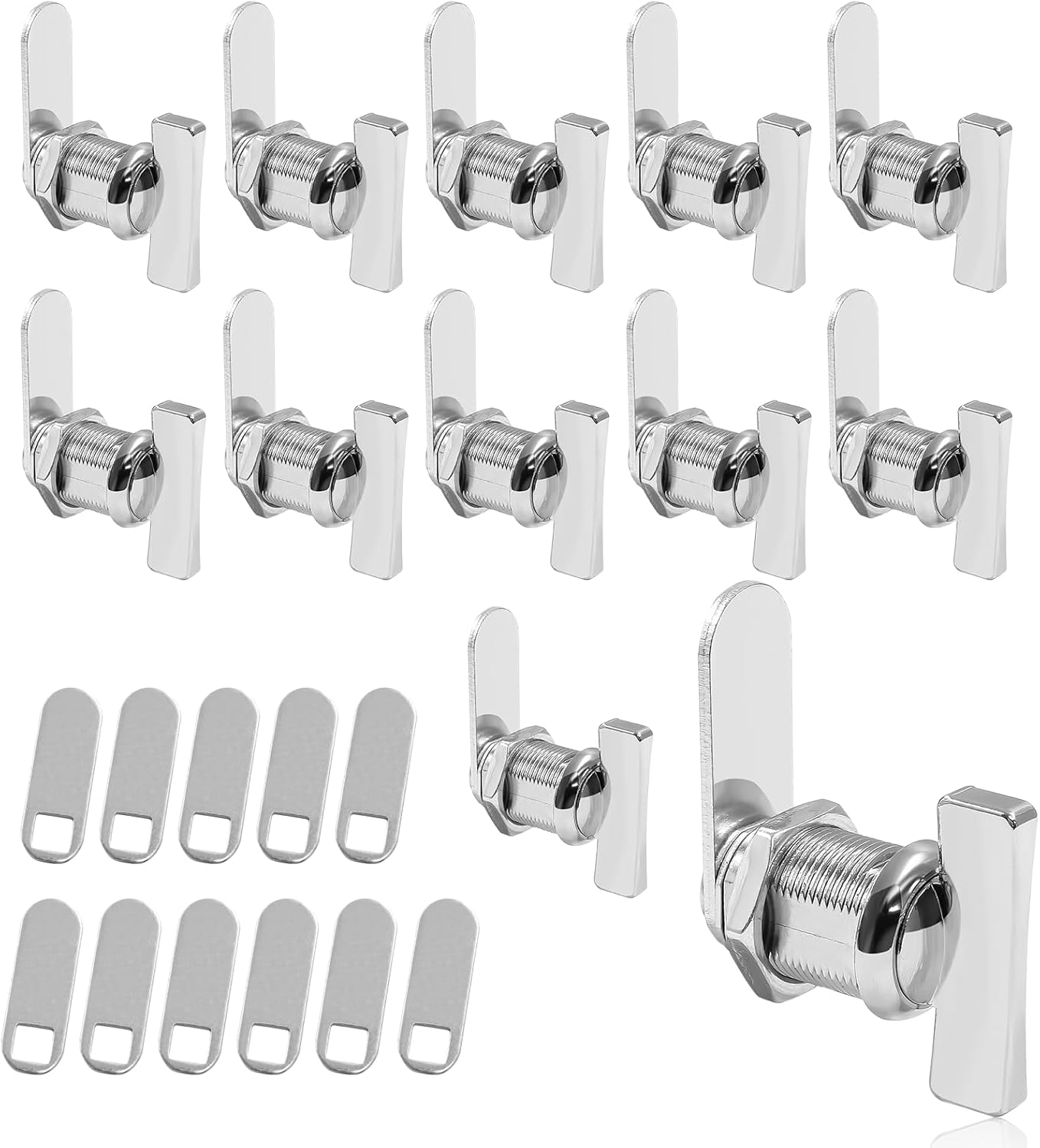 12 Pcs Cam Lock Thumb Operated Cabinet 7/8" Non-Locking Compartment for Camper, Vehicles, RV Door