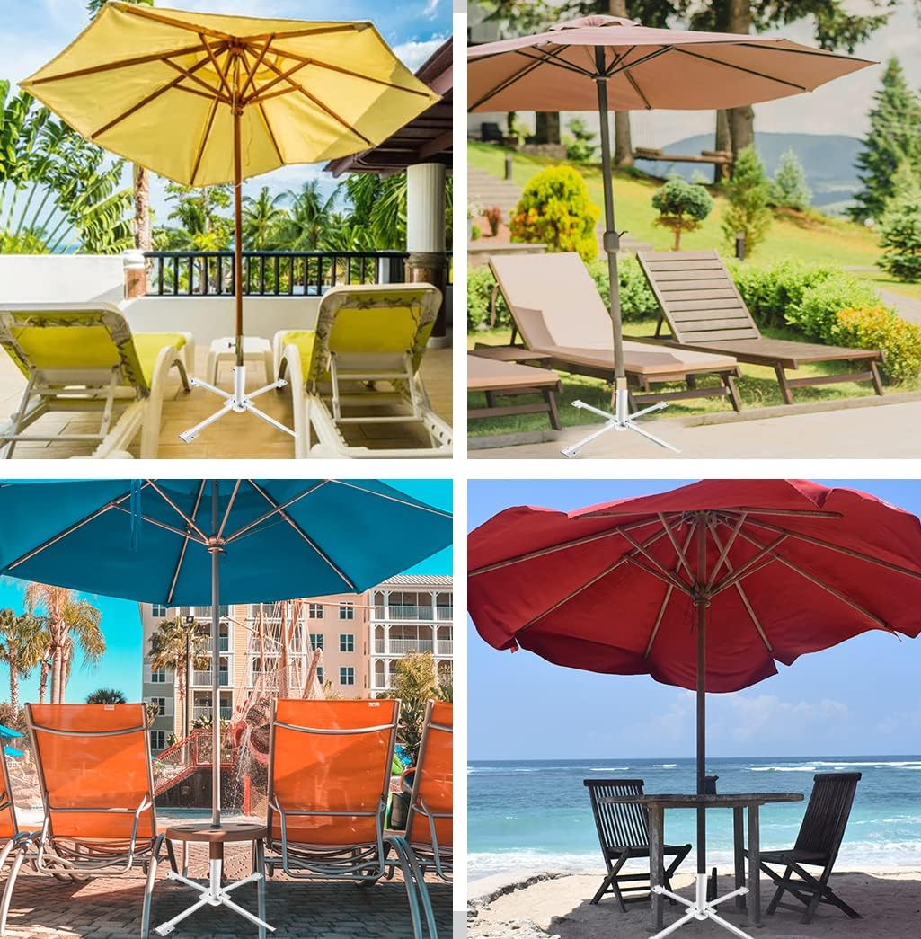 Foldable Portable Beach Umbrella Stand-Portable Patio Umbrella Base Holder,Outdoor Sunshade Anchor,Rust Free Tempered Iron Umbrella Stand for Courtyard,Garden,Beach,Grass