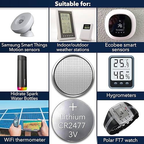 Miniatura 5 de Pila de litio CR2477 de 3 V, repuesto para batería de litio Panasonic CR2477 de 3 V (paquete de 5)