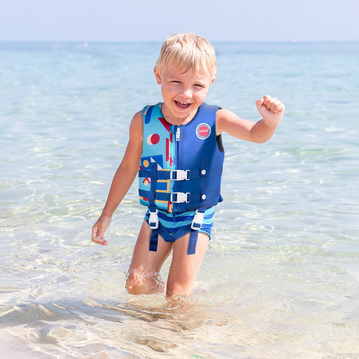Gilet Flottant Bébé Réglable | Veste Natation Enfant Néoprène Avec Sangle Sécurité – 1-6 Ans