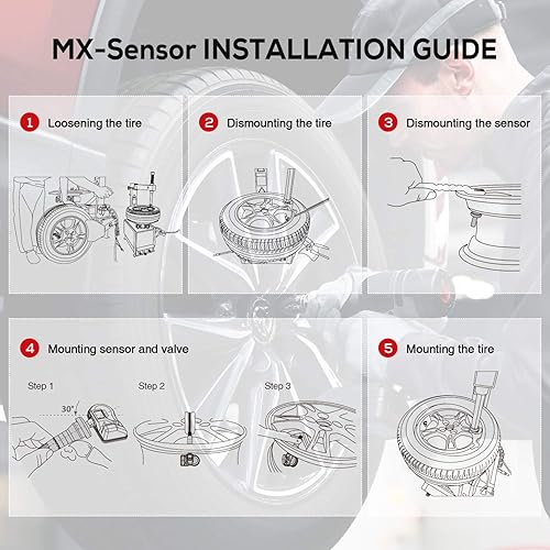 Miniatura 6 de Autel TPMS Sensor MX-Sensor 315MHz+433MHz 2 en 1 TPS218 Sensor de presión de los neumáticos Sistema de monitoreo Sensor Programa Universal Reemplazo