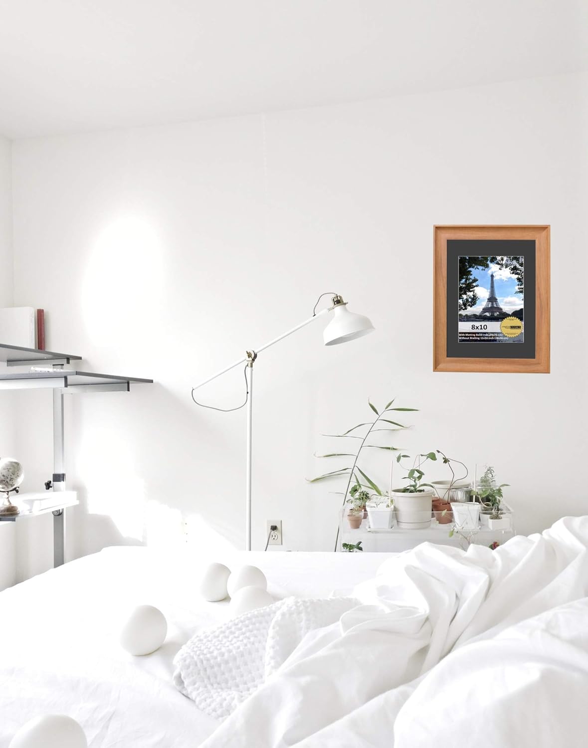 Creative Picture Frames 11” x 14” Eco Natural Wood Frame Finish Picture Frame with Mat to Hold 8” x 10” Photo Media Including Installed Hangers (Black Mat)