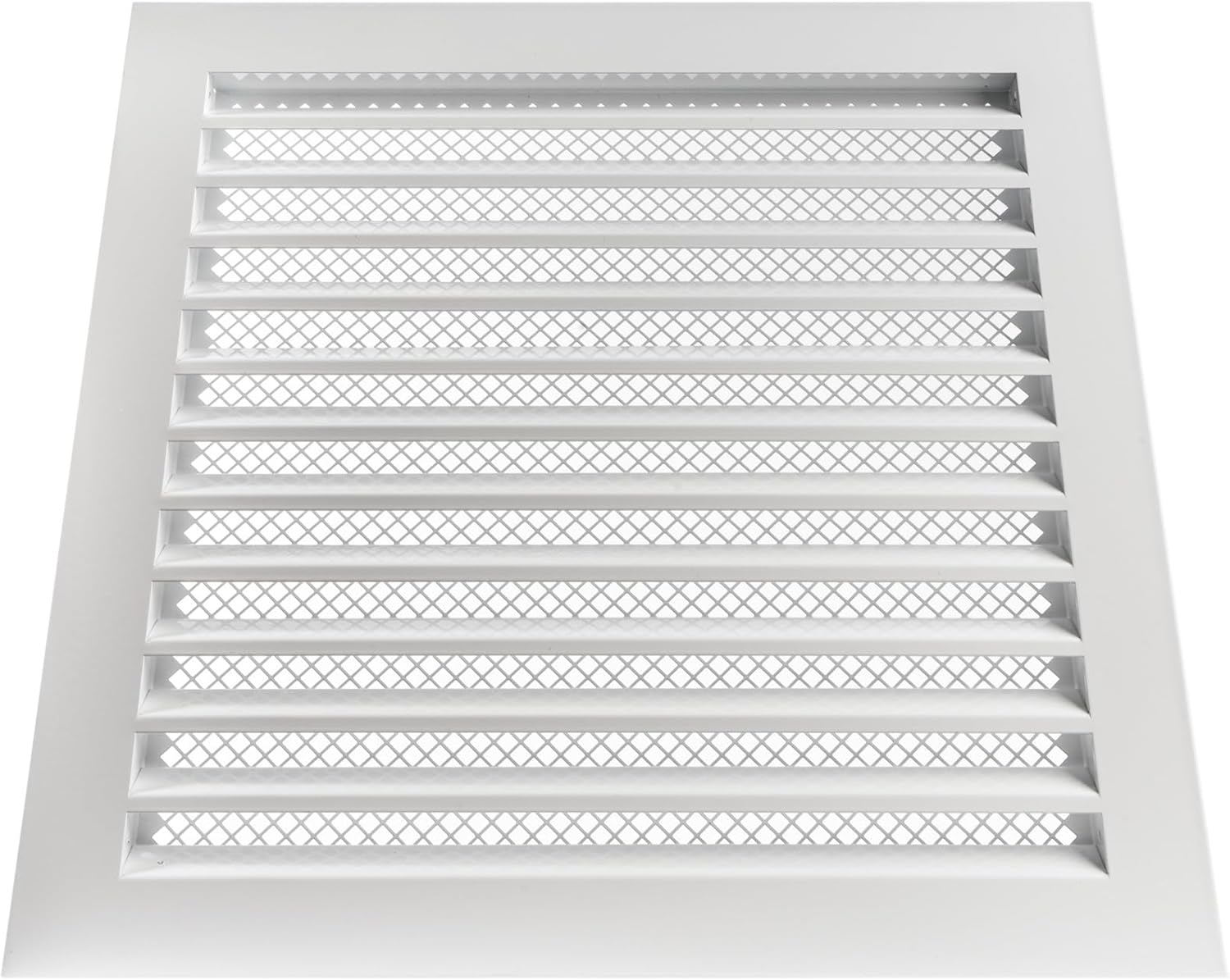 Repa Market 12 x 12 Inch (Duct Opening Size) White Galvanized Steel Gable Vent - Shed Vents with Screen - Square Wall Vent - Outside Vent Covers for House - Ceiling Air Vent Covers - Return Air Vent