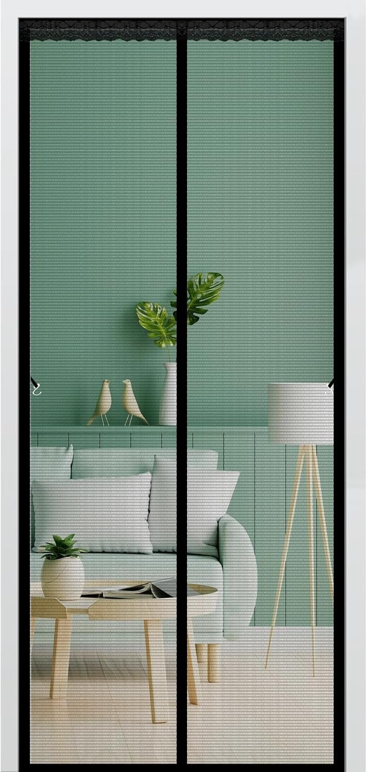 Moustiquaire porte 122x203cm indéchirable sans perçage pour stopper les insectes
