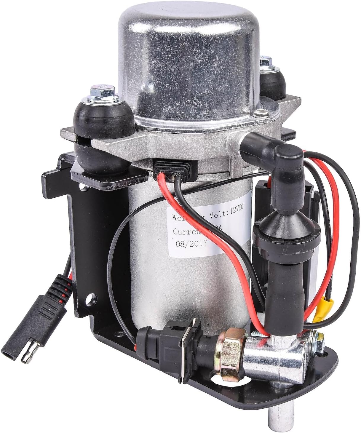 JEGS Electric Vacuum Pump for Suppling Vacuum to a Power Brake Booster [Encased in a Black Concealed Canister]