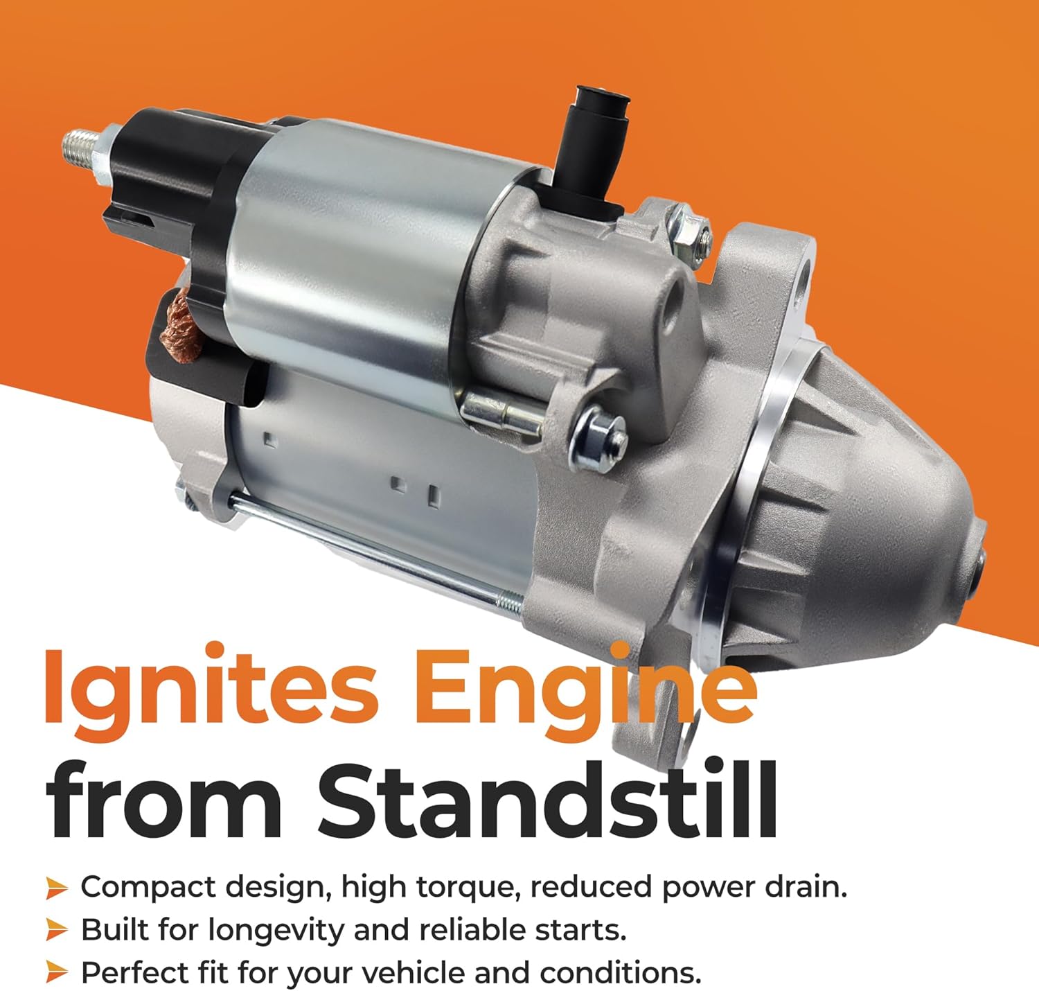 19247 Starter Fits 2013-2015 Ford F150, 2013-2019 Ford F250 F350 F450 F550 F650 F750 E350 E450 F53 F59, 2013-2021 Blue Bird Vision Bus, 2013-2020 Motorhome, Expedition E150 E250