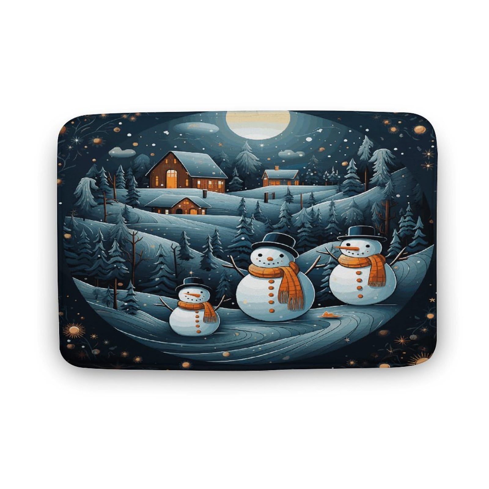 Felpudo de bienvenida para interiores y exteriores, antideslizante, para Navidad, Papá Noel, pingüino, para entrada, porche, lavandería, baño, dormitorio, alfombra de 40 cm x 60 cm