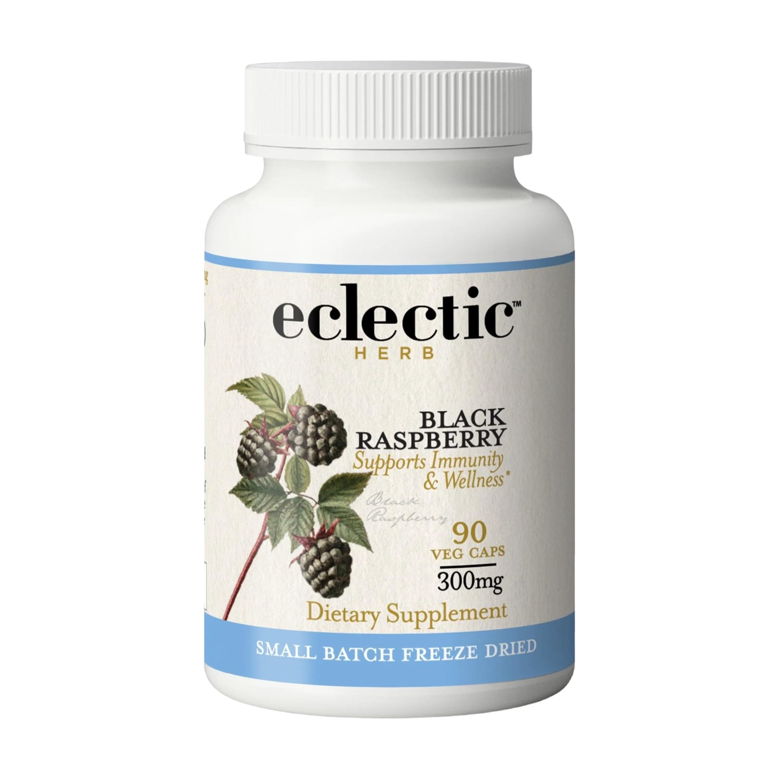 Eclectic Herb - Organic Black Raspberry Capsules | Vegan Superfood Supplement | Nutrition, Vitamins + Minerals | Antioxidant + Immune Support | Natural, Non-GMO, Gluten Free (90 CT | 300 mg)