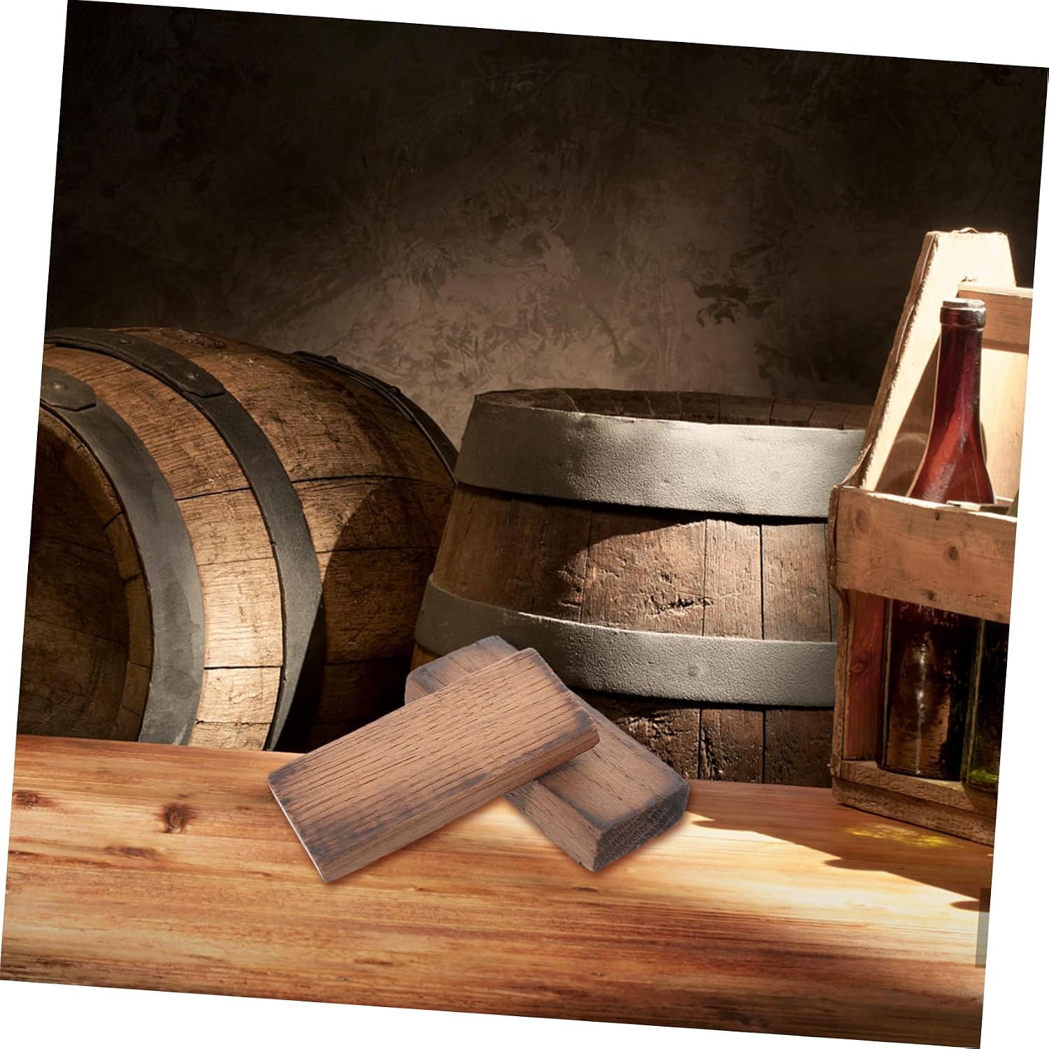 LIFKOME Oak Chips for Wine Making of Wooden Blocks Rustic Aroma Enhance Taste for Aging Brewing