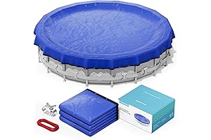 POOLHACKER 24 ft Round Winter Pool Cover