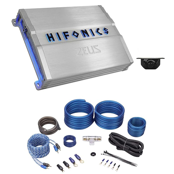 Buy Hifonics ZG1800.1D ZEUS Gamma 1800w Car Audio Class D Mono Amplifier+Amp Kit Online at