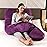Amagoing 55 inches Pregnancy Pillows for Sleeping, U Shaped Maternity Full Body Pillow for Pregnant Women with Hip, Leg, Back, Belly Support, Washable Velvet Cover Included (Dark Purple)