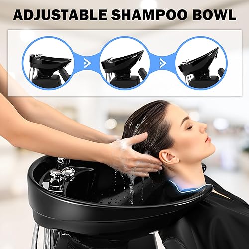 Miniatura 5 de Estación de champú para salón, silla de lavado a espalda, estación de champú, tazón de champú para spa, belleza, peluquería, equipo para el hogar