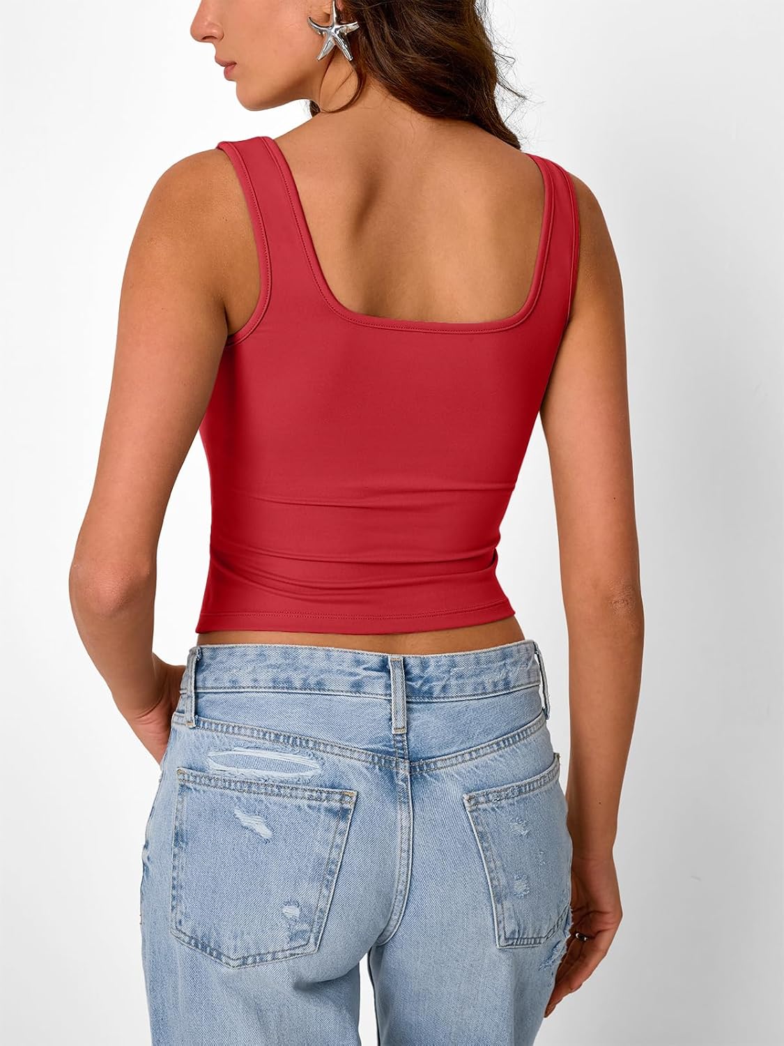 Trendy Queen Women's Square Neck Bow Tank Top - Image 4