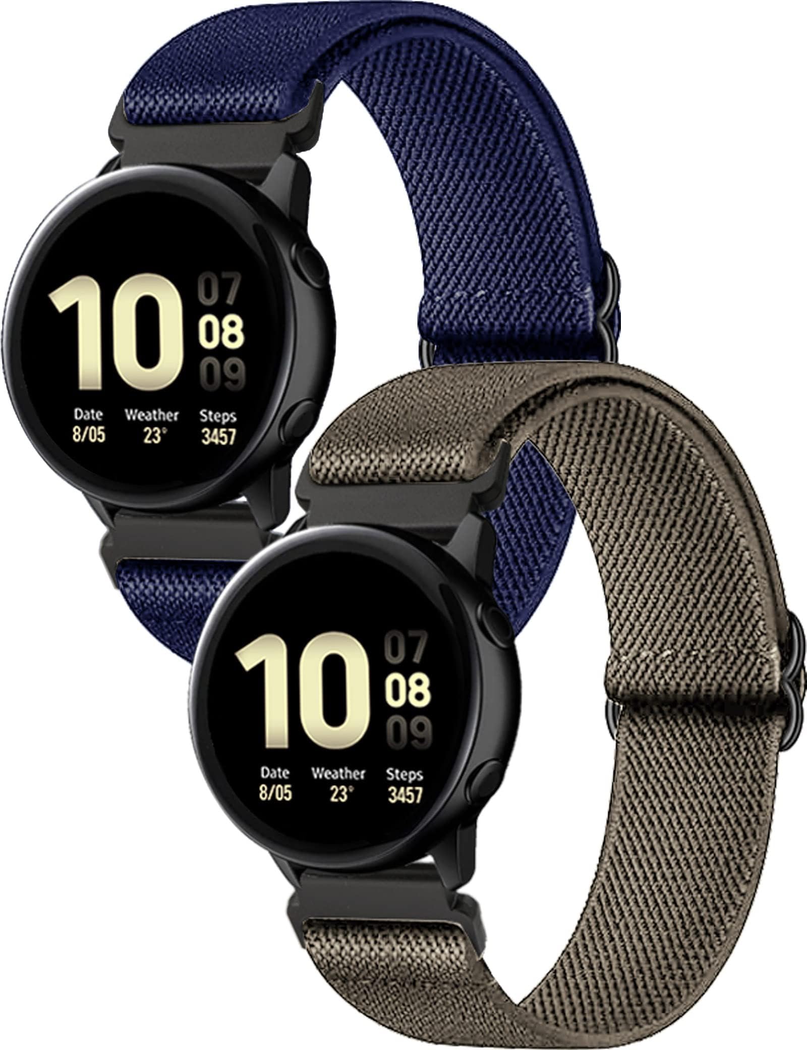 Petute Compatible for Samsung Galaxy watch 4 Band/Active 2 Watch Bands 40mm 44mm/Watch 4 Classic 42mm 46mm/Watch 3 41mm/Galaxy Watch 42mm/Gizmo,20mm Soft Nylon Women Stretchy Strap