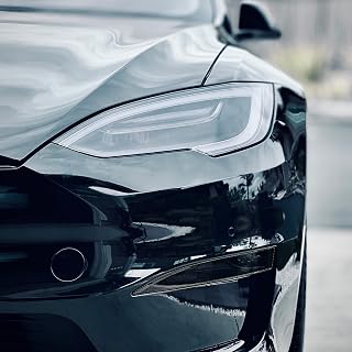 Tinted Fog Lights PPF for Tesla Model S & Tesla Model X 2021-2026 Refresh Plaid & Long Range, Medium Smoke (50% VLT) Paint Protection Film Tint Cover, 8mil Self Healing Shield with Install Kit