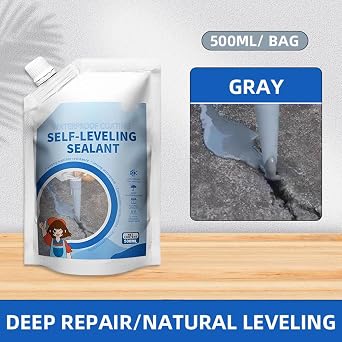 Crack Filler - 400ml, Concrete Crack Filler, Long-lasting | Lightweight Brick Repair Fillers, Concrete Crackes For Walls, Brick, Stone, Patio Gaps, Self-Leveling Floor Compound