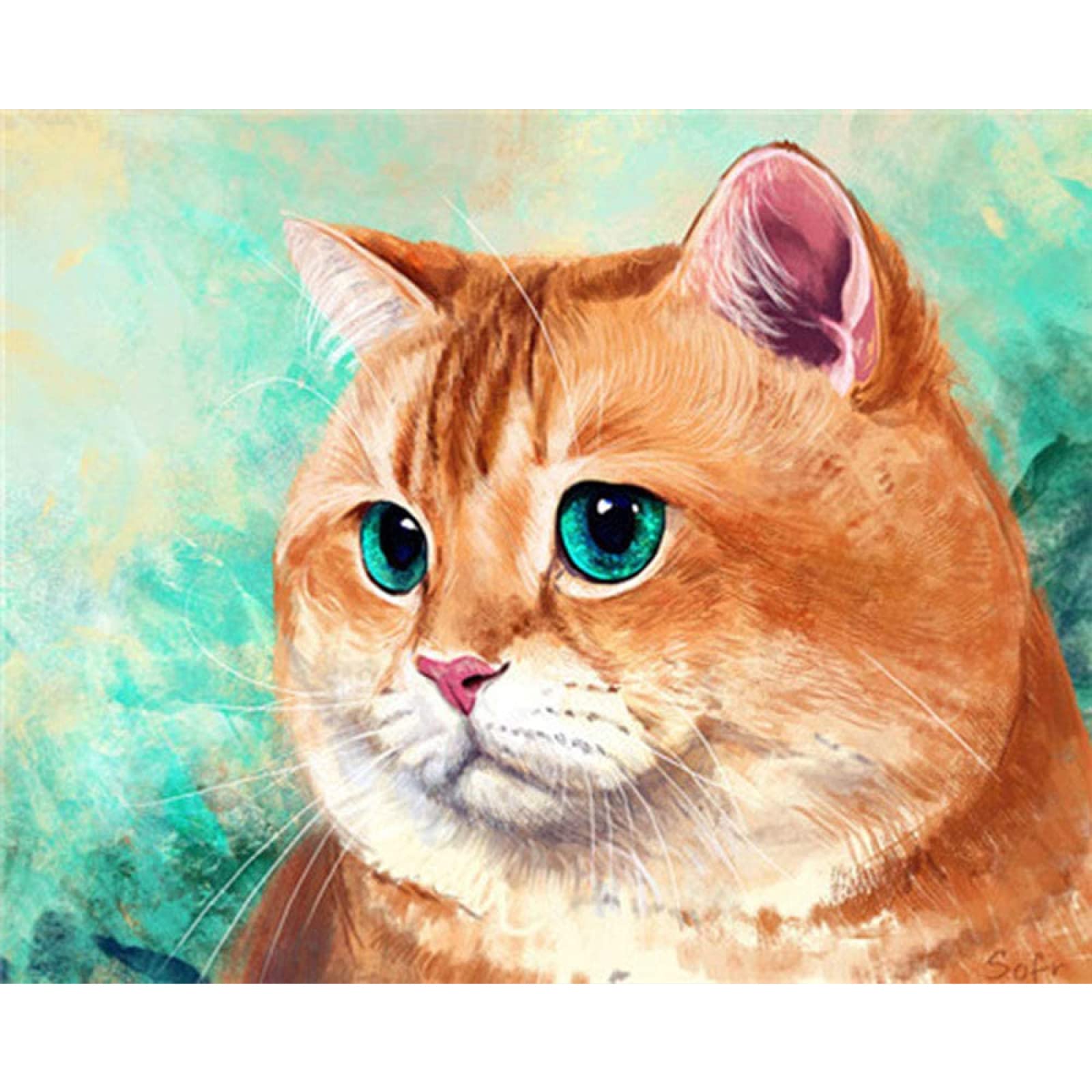 Geteld Kruissteek Kits voor Beginner Twee kittens 11CT Gestempelde Kruissteek Voorgedrukt Patroon Borduurwerk DIY Kinderen Volwassen Woondecoratie 16x20 inch