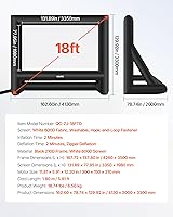 Vista 7 de VEVOR 18FT Inflatable Movie Screen, Inflatable Projector Screen with Portable Storage Bag, 16:9 Easy Set Up Movie Projection for Outdoor Backyard