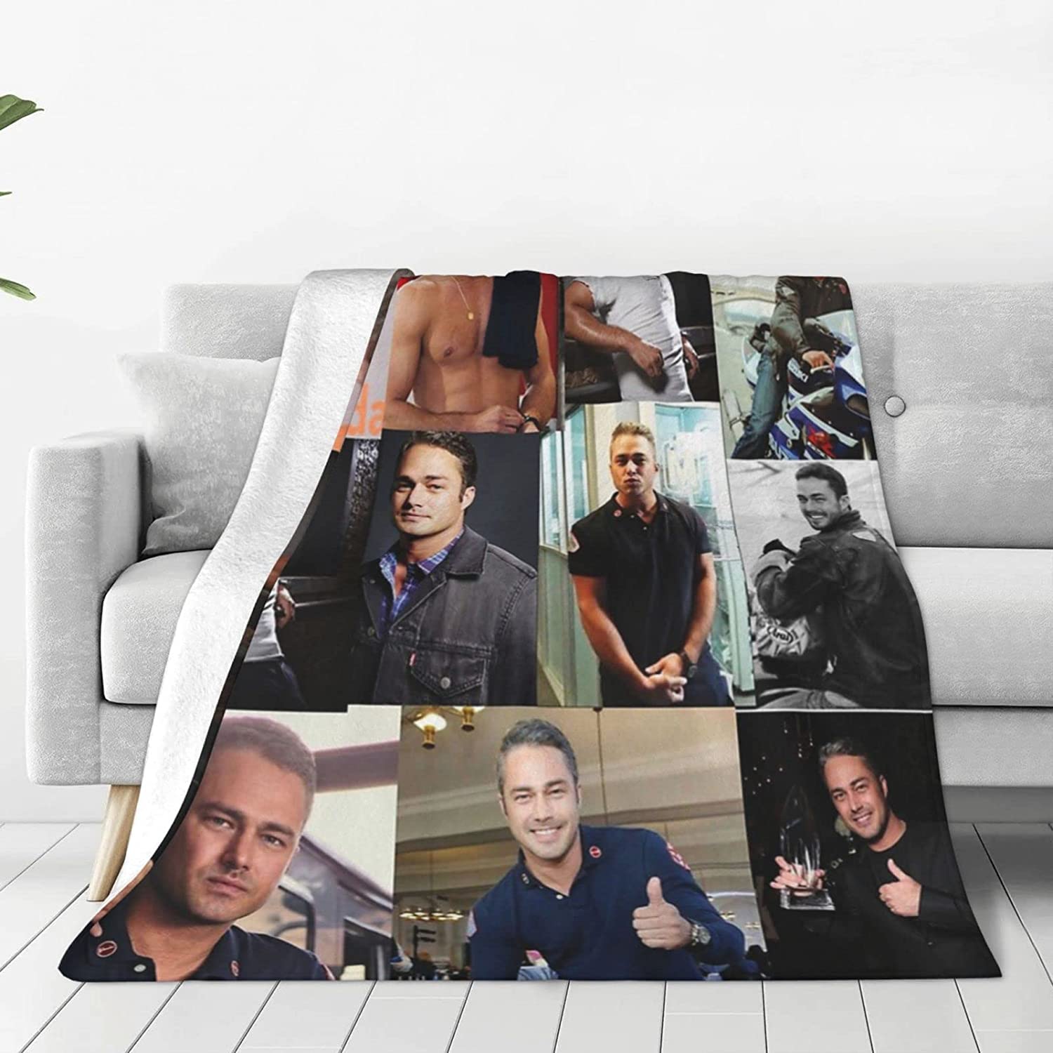 YINGD Comfortable Ultra-Soft Micro Fleece Blanket,Kelly Severide Fleece Blankets for Sofa Bed Travel 125CM X 100CM