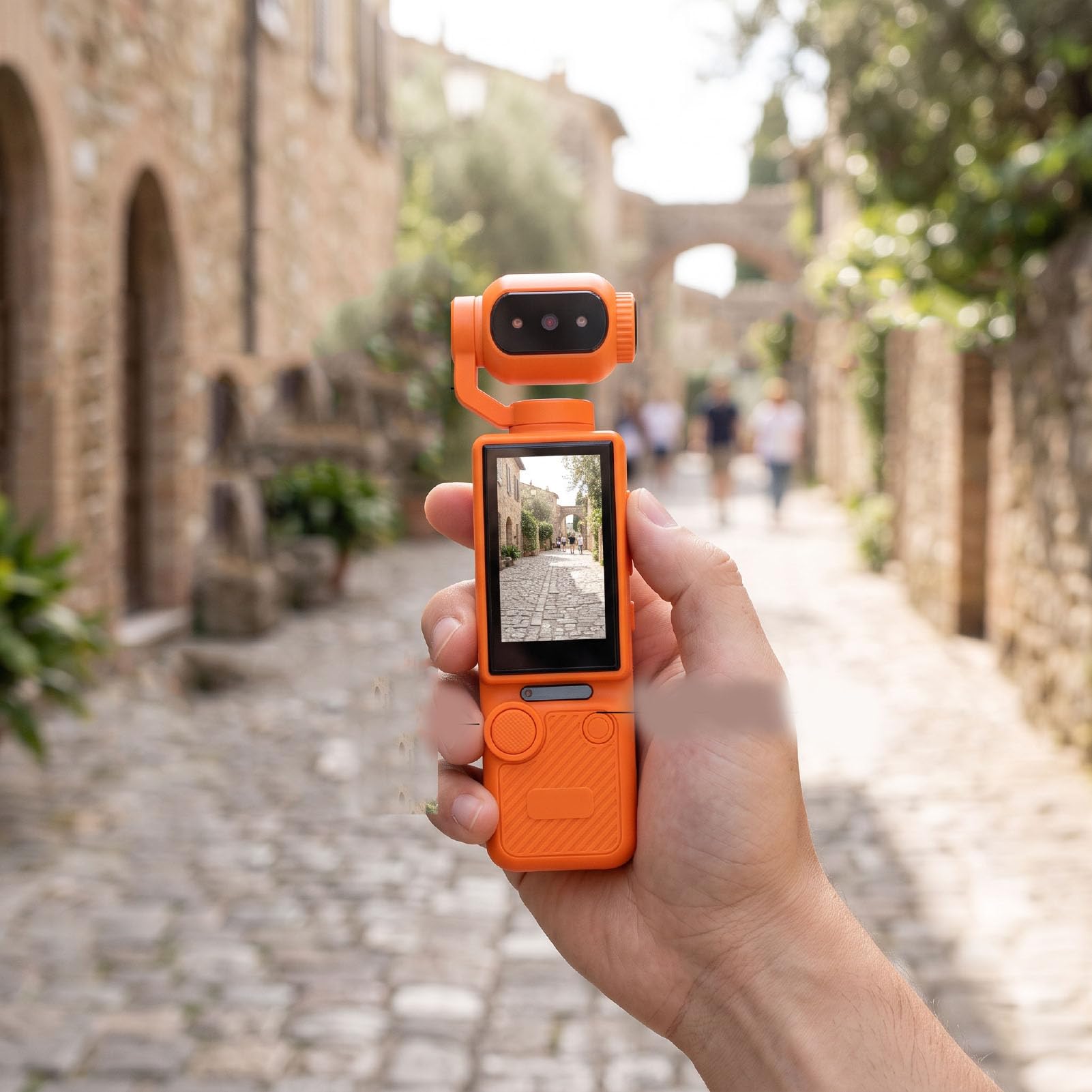 ASHATA Videocamera Sportiva Azione Rotazione 360°, Obiettivo Pivotante HD