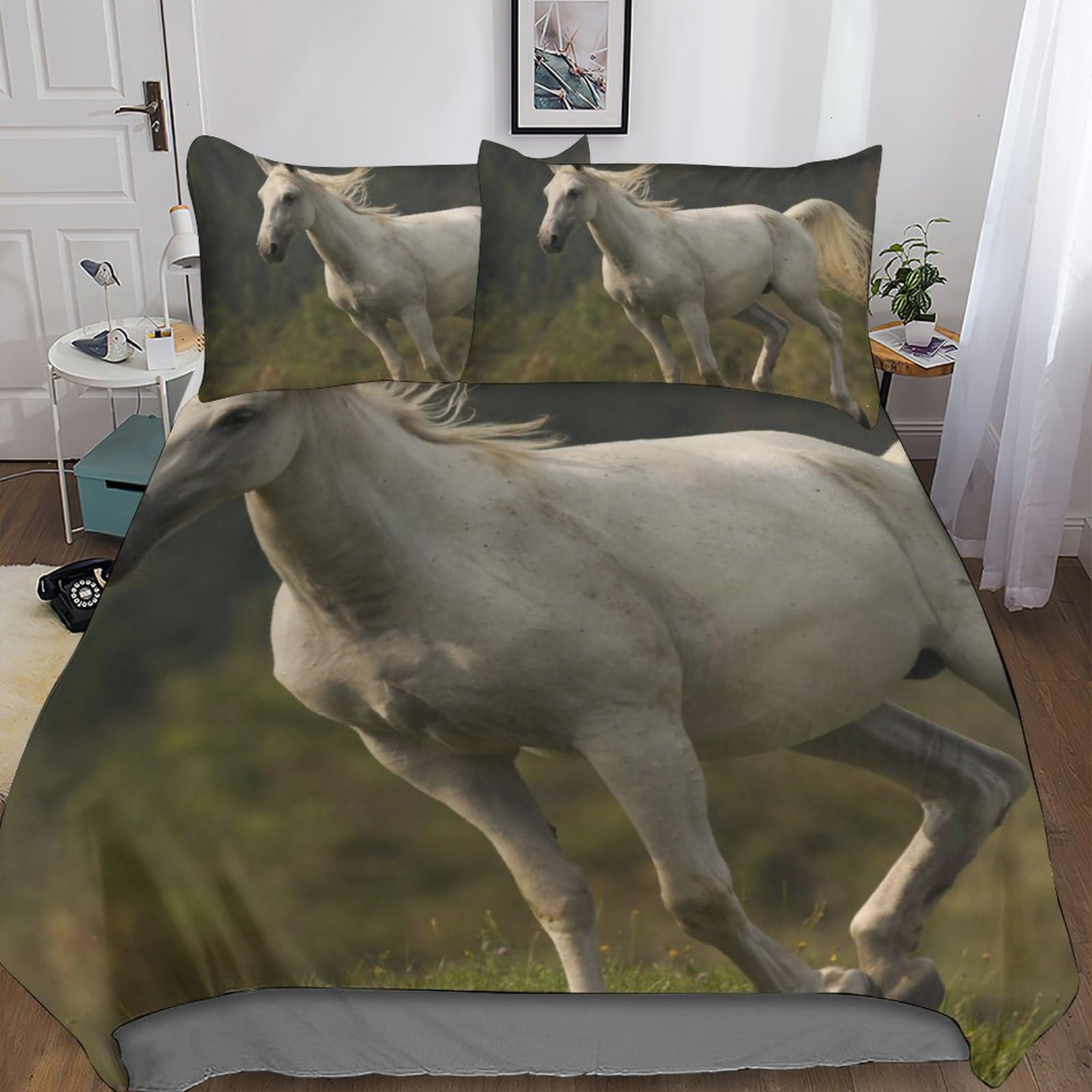 Parure de lit 100% microfibre imprimé 3D étalon couvre-lits 3 pièces