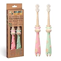 Vista 12 de ROARex Cepillo de dientes vegano ecológico totalmente natural para niños hecho de plantas – Sweet Baby Giraffe 100% biodegradable y compostable