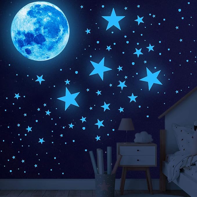 Vinilos decorativos adhesivos de estrellas que brillan en la oscuridad miniatura 6