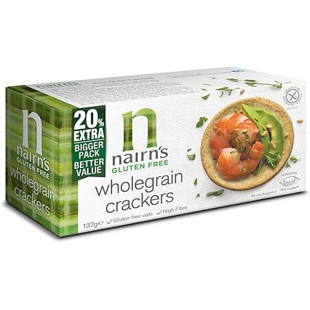 Amazon Co Jp ネアンズ グルテンフリー 全粒クラッカー 114ｇ Nairns Gluten Free Wholegrain Cracker 114 G 海外直送品 食品 飲料 お酒