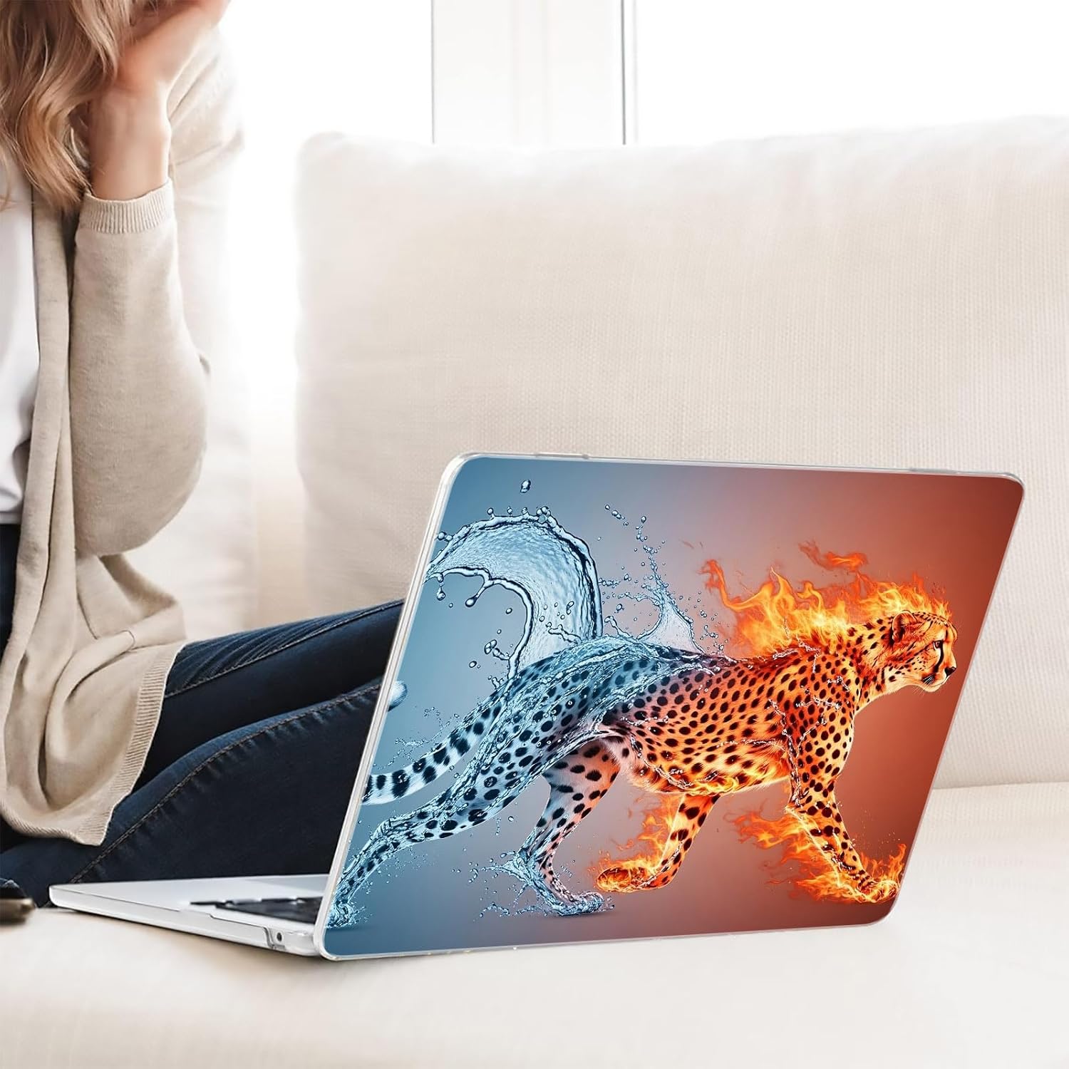 Compatible with MacBook Neo 13-inch, Hard Shell Case with Keyboard Cover and Screen Protector (A3404 A18 Pro chip, 2026 Release) - Cheetah MC21037
