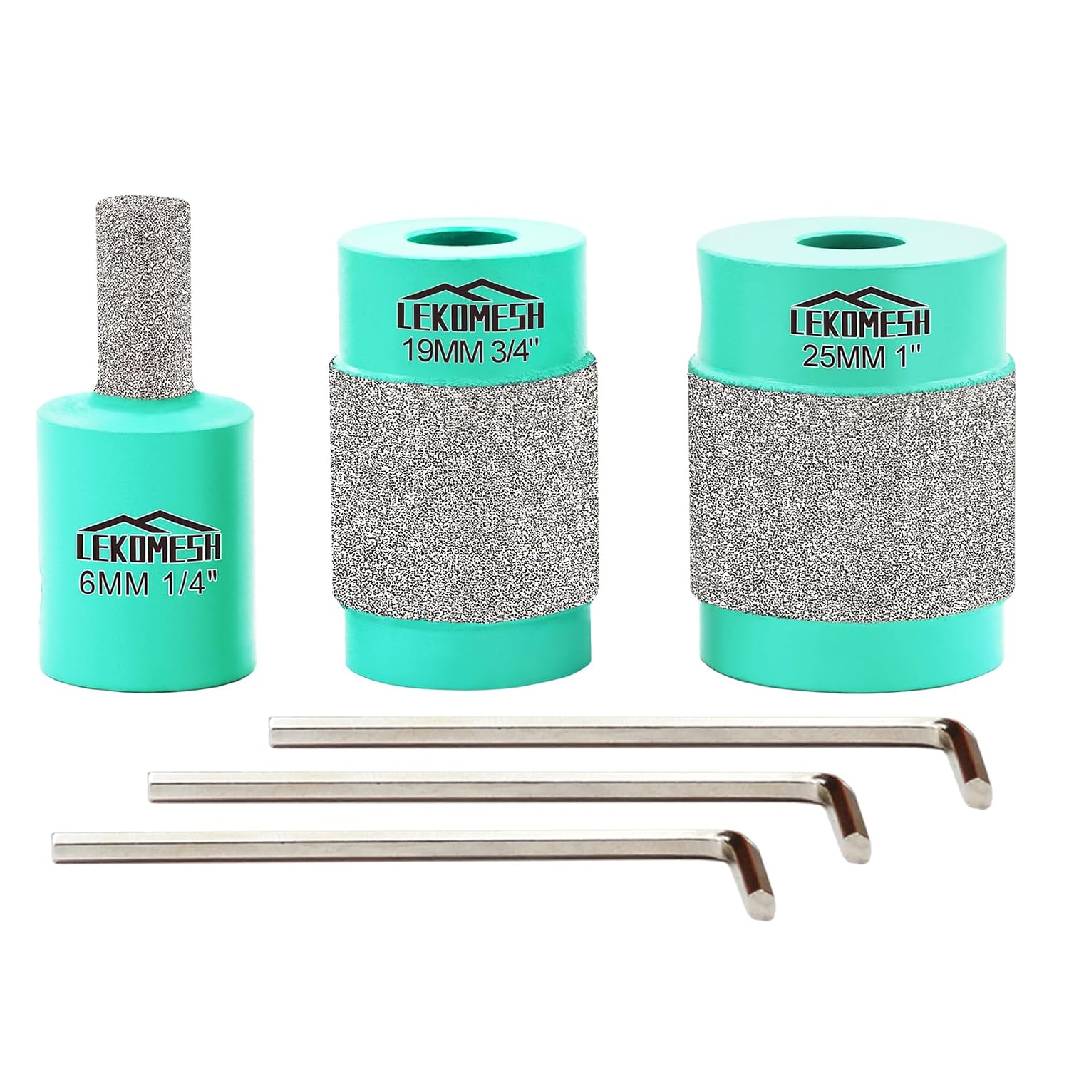Stained Glass Grinder Bits - 1 1/8 1/4 3/4 Inch Brass Core Grinder Bits for Stained Glass, Diamond Grinder Bit Head Tools,Diamond Grinder Bit