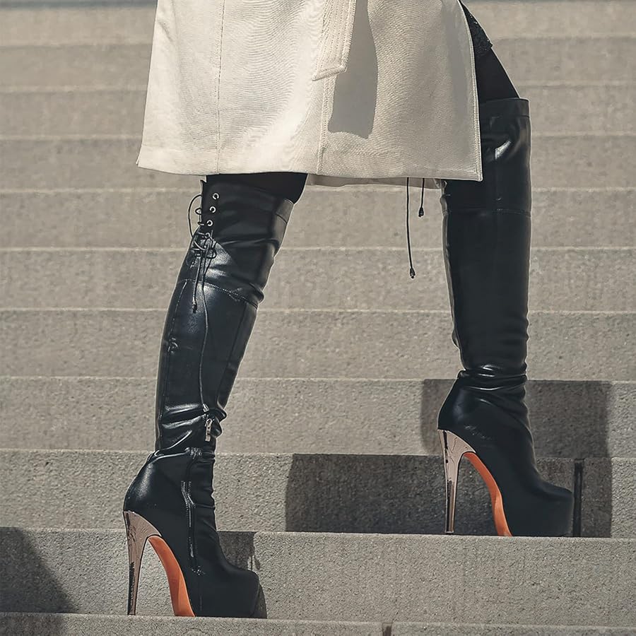 Amazon.com | Yolkomo Knee High Platform Boots For Women Sexy Amazon.com | Yolkomo Knee High Platform Boots For Women Sexy