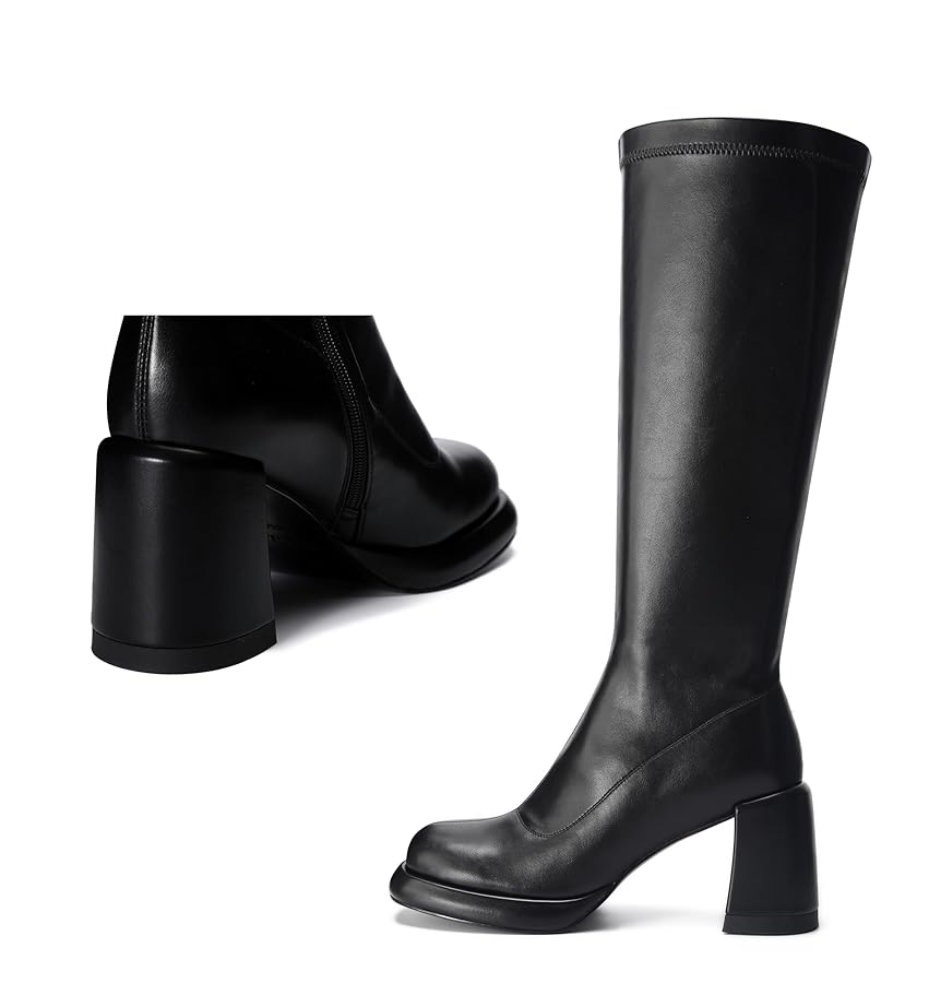 Amazon.com | feetquake Women's Knee High Boots Chunky