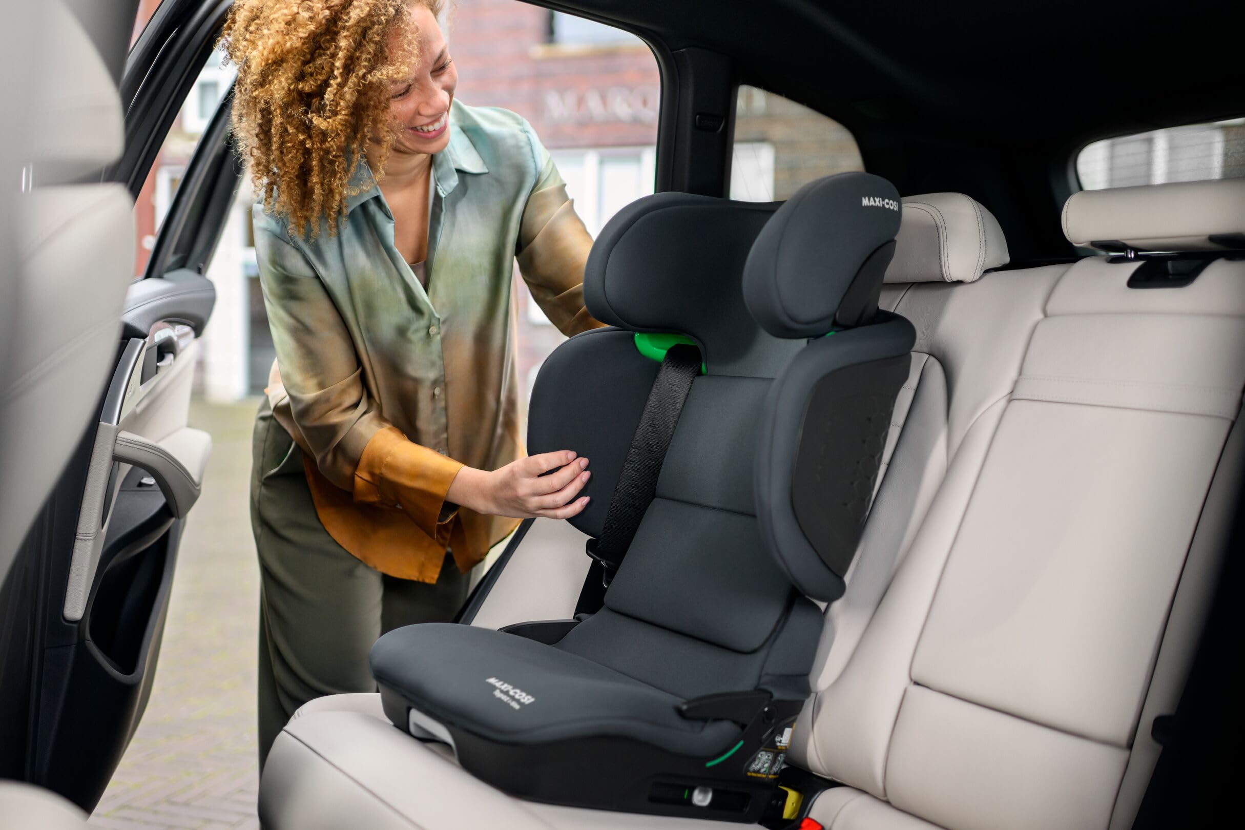 Maxi-Cosi Topaz i-Size, Silla Coche Plegable, Silla de Coche ISOFIX, 3,5-12 a, 100-150cm, Portátil, Altura Ajustable, Protección contra impactos laterales G-CELL, Full Graphite