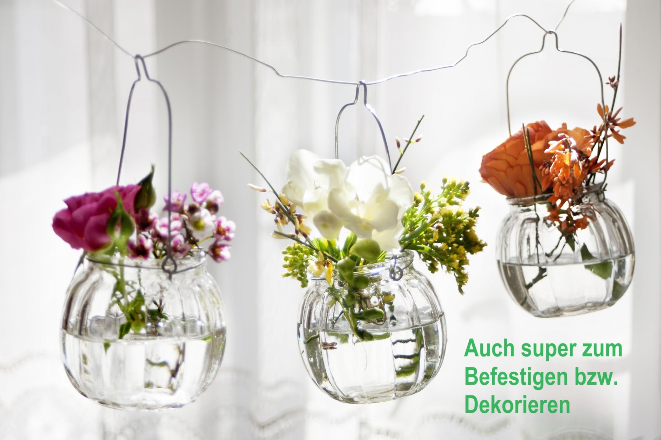 Filo per fiori ricotto di alta qualità, prodotto in Germania, diametro 0,65 mm x 38 m, estremamente flessibile, stabile e flessibile come filo di legatura, filo per piante, aiuto per piante (laccato