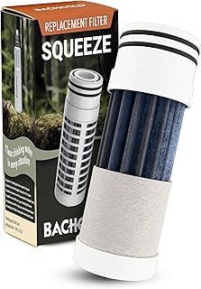 Bachgold® Ersatzfilter für Squeeze Outdoor Wasserfilter – Virus-, Bakterien- & Mikroplastik-Filtration | 2-Stufiges Filtersystem für Camping, Survival & Bushcraft
