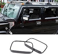 Vista 1 de Compatible con Hummer H2 2003-2009 - Espejo retrovisor de lluvia, espejo retrovisor, cejas de lluvia para accesorios Hummer H2 2003-2009 (negro)