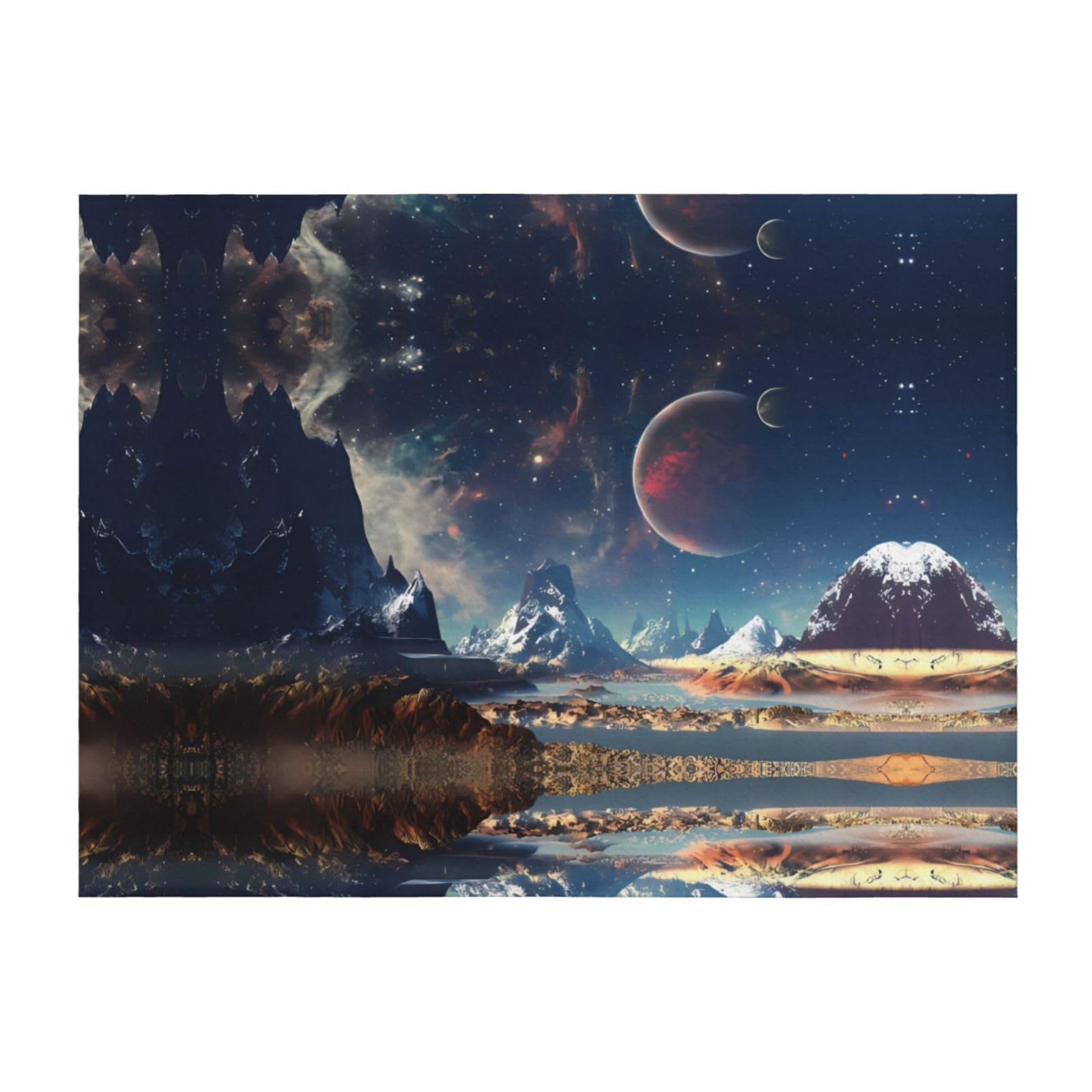 Couverture polaire Alien Planet flanelle douce grand plaid literie canapé voyage toutes saisons
