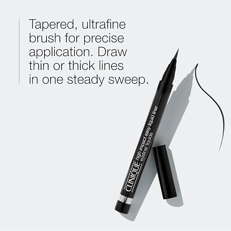 Clinique High Impact Easy Liquid Eyeliner | Waterproof, Long Lasting, Smudge Resistant + Safe For Sensitive Eyes