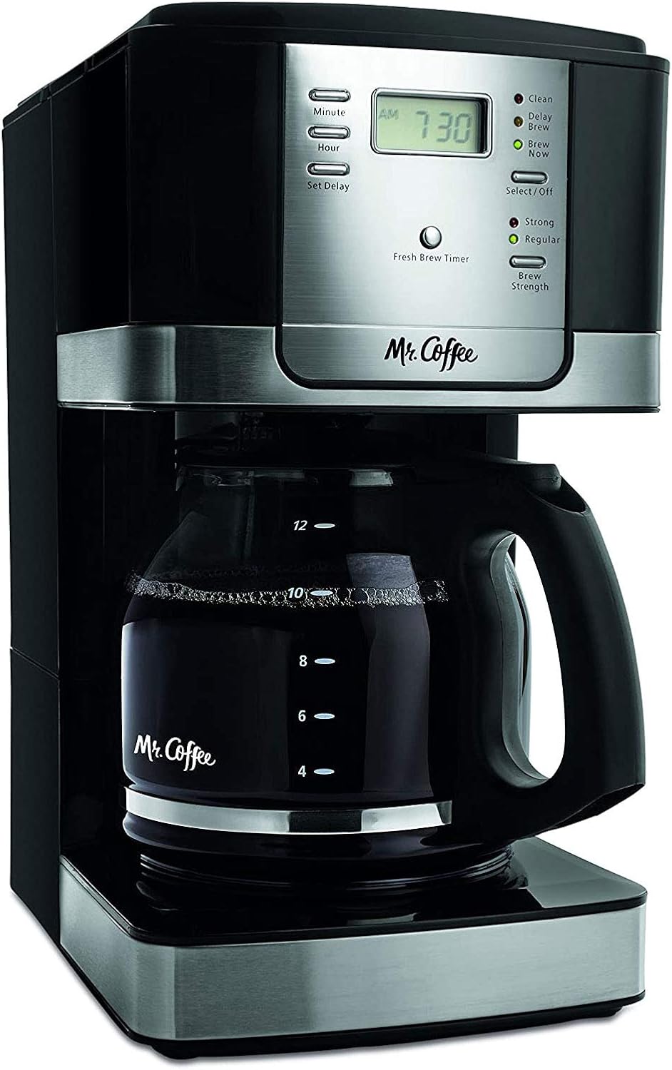 Mr. Coffee JWX27NPA Cafetera Progamable de 12 tazas, color negro