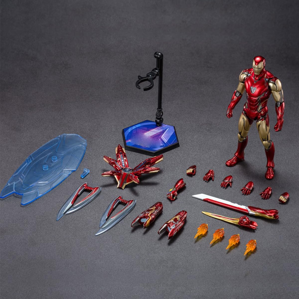 HiPlay ZD Toys Anniversary Series Collectible Figure Full Set: Iron Man MK85 2.0 Version, Illuminated Edition, Height 18cm Miniature Action Figurine FGBmk85