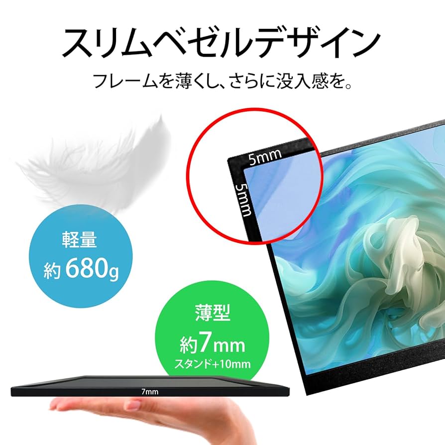 Amazon.co.jp: WINTEN モバイルモニター 14インチ 1920*1200