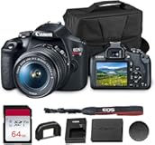 EOS Rebel T7 DSLR Camera &vert; 24&period;1MP APS-C CMOS Sensor with DIGIC 4&plus; Image Processor &vert; Built-in Wi-Fi & NFC &vert; EF Lens Compatible Beginner Photography Camera Kit with Shoulder Bag and 64GB Card