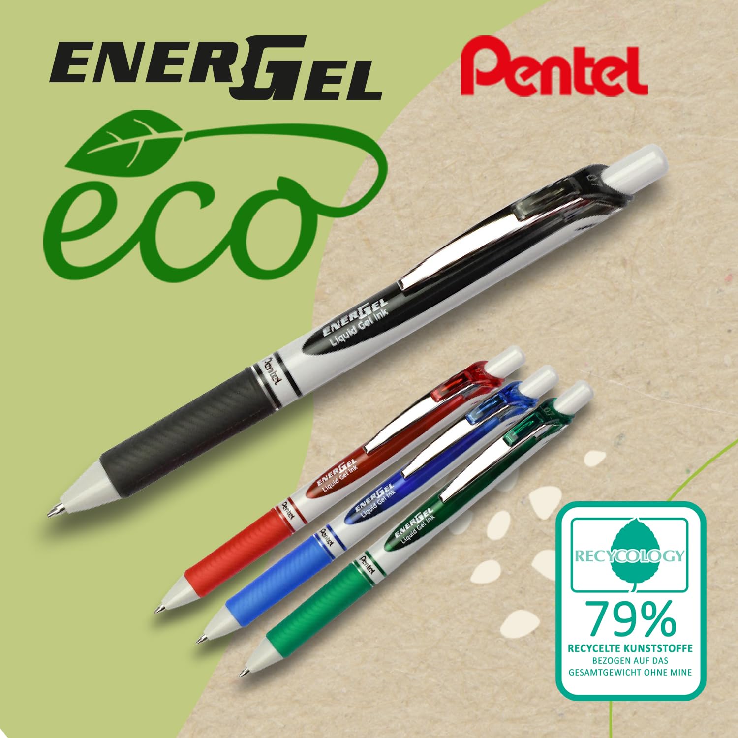 Amazon | ぺんてる BL77E-CX EnerGel エコノック式ゲルローラー