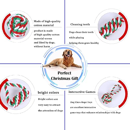 Miniatura 3 de Nlmskzzy Juguete de cuerda para perros, juguetes para perros, paquete de 20 unidades para diversión y limpieza de dientes, juguetes de cuerda para