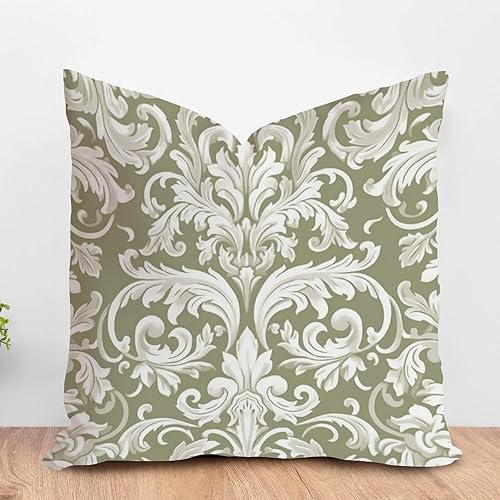 Miniatura 8 de ArogGeld Cojín botánico de lino blanco con flores de olivo burdeos, color azul marino y rojo, floral, blanco, funda de cojín para sofá, chinoiserie