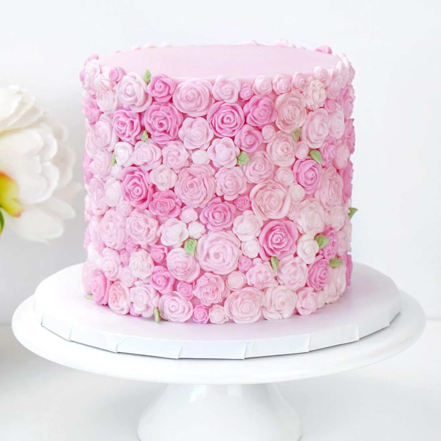 Actvty Rose Flower Silicone Mold, Leaves Candy Mold, 3 Pcs Mini Rose and Leaf Silicone Molds for Chocolate Fondant Sugarcraft Clay Candy Gummy Cupcake Toppers Cake Decorating thumbnail