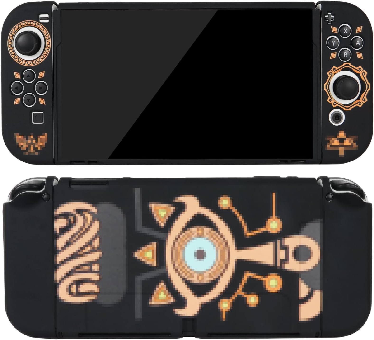 TIKOdirect Dockable Case Compatible with Switch OLED 2021, Cool Protective Soft Cover Full Protection for Switch OLED and Joy-Con Controller, Black