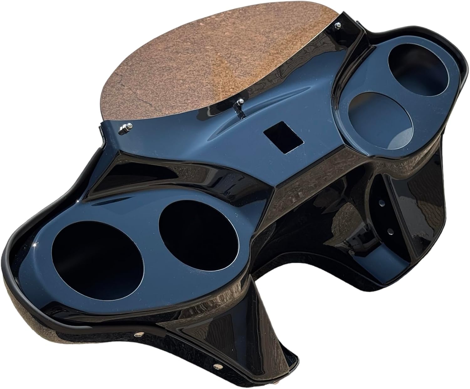 Batwing Fairing Compatible For Triumph Rocket 3 Touring 2008-2017 Batwing Fairing 4 Speakers With Windshield and Stainless Steel Mounting Brackets.